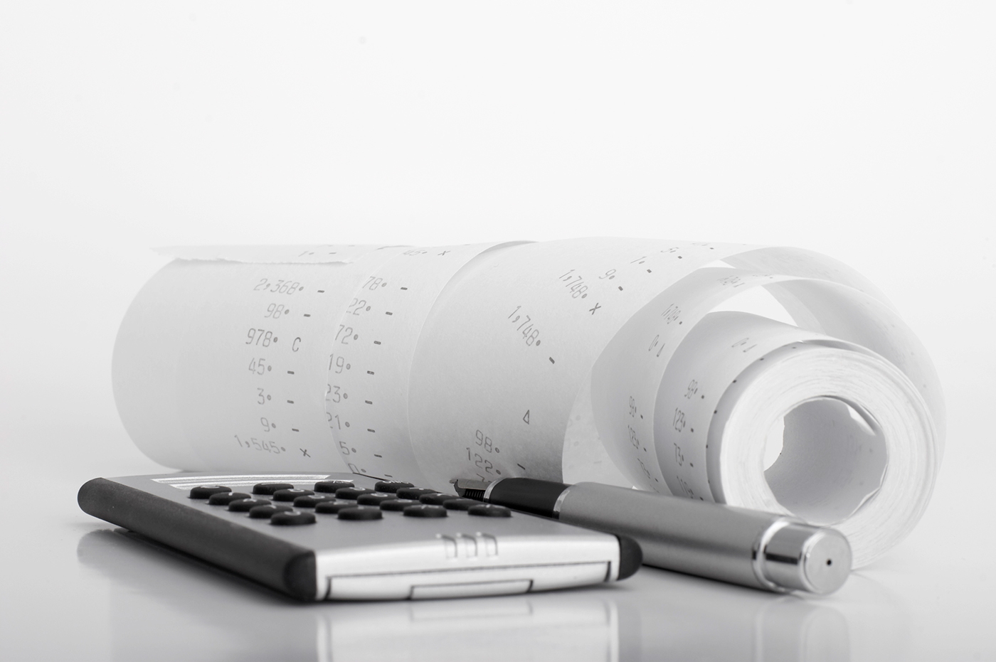 calculator and feeder paper