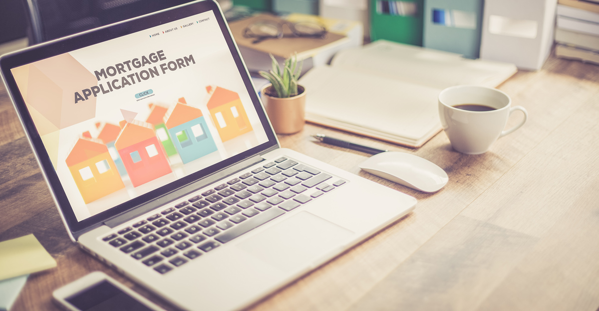 mortgage application laptop