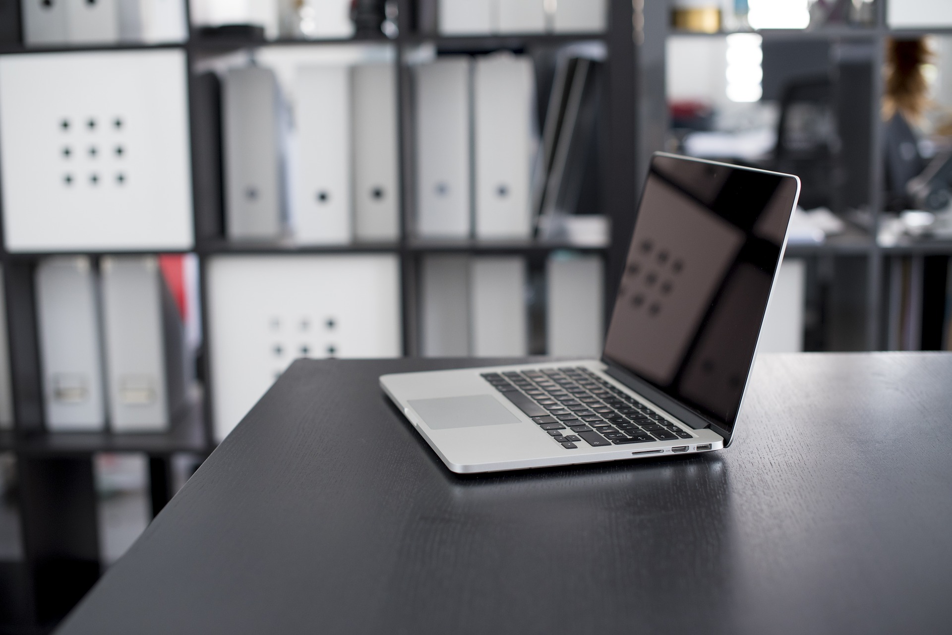 laptop in office