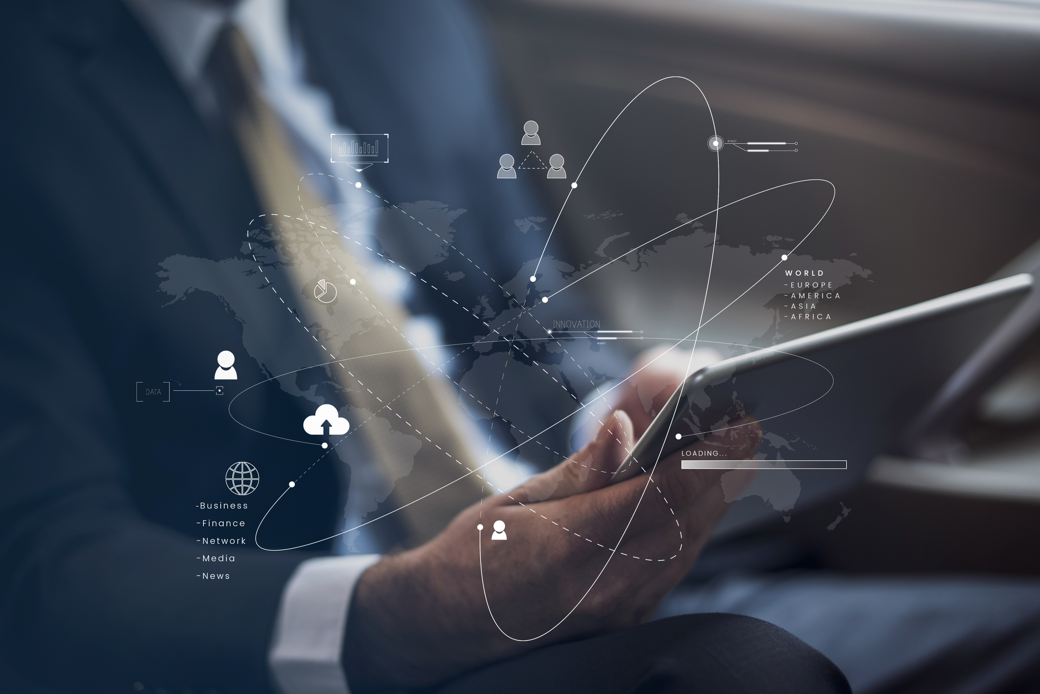 Global Network Online Communication Connection