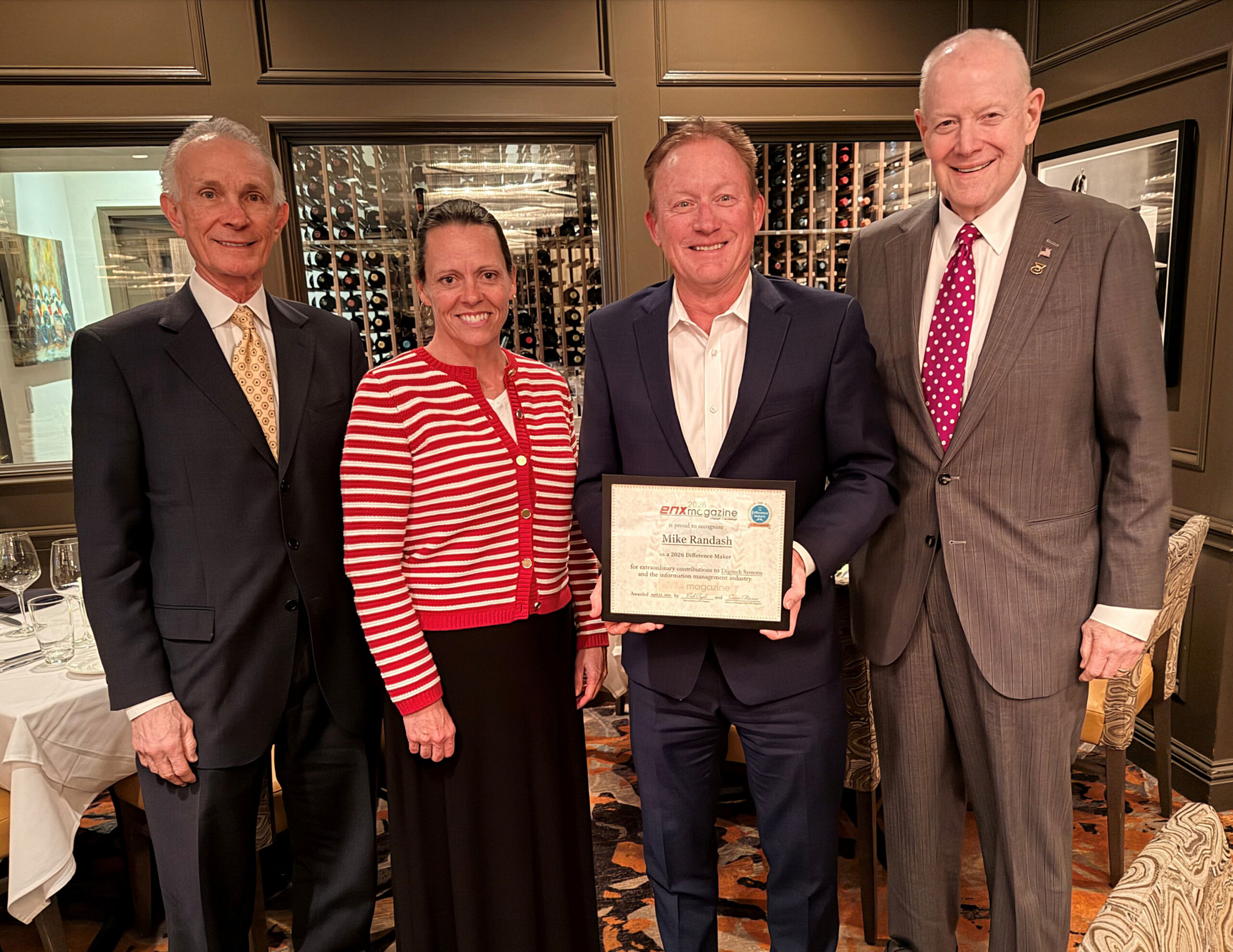 Mike receiving ENX award