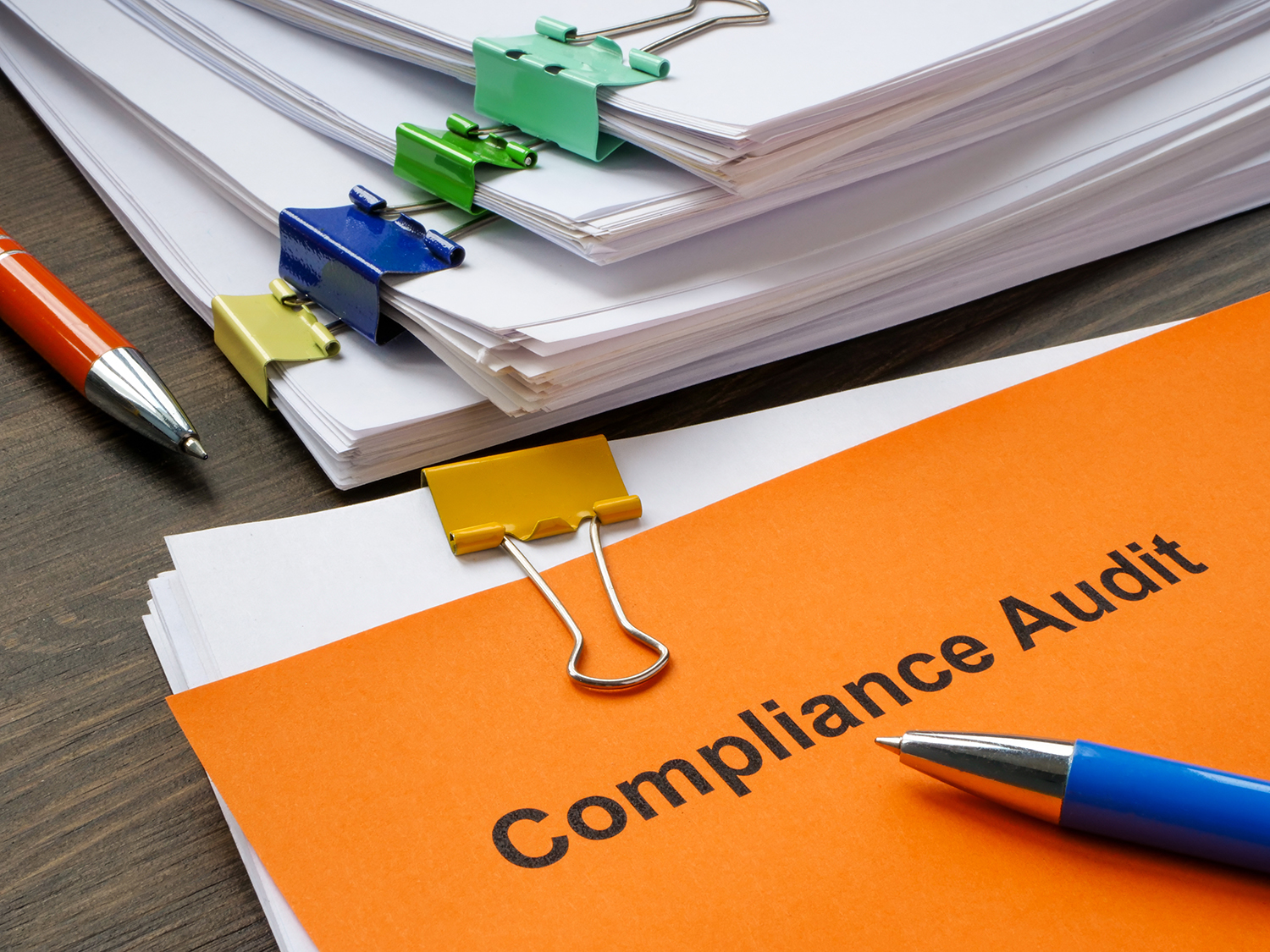 Compliance audit orange folder